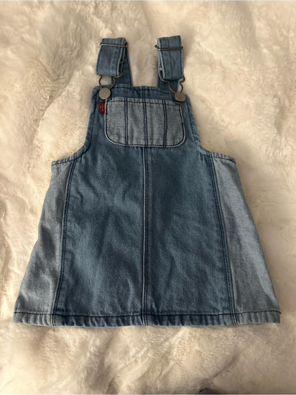 Levi's Girls Light Blue Denim Overall Dress